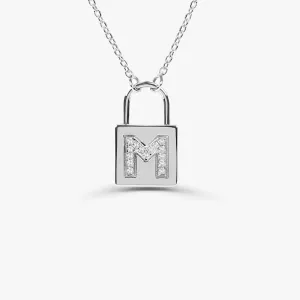 0.12CTW Padlock Diamond Necklace