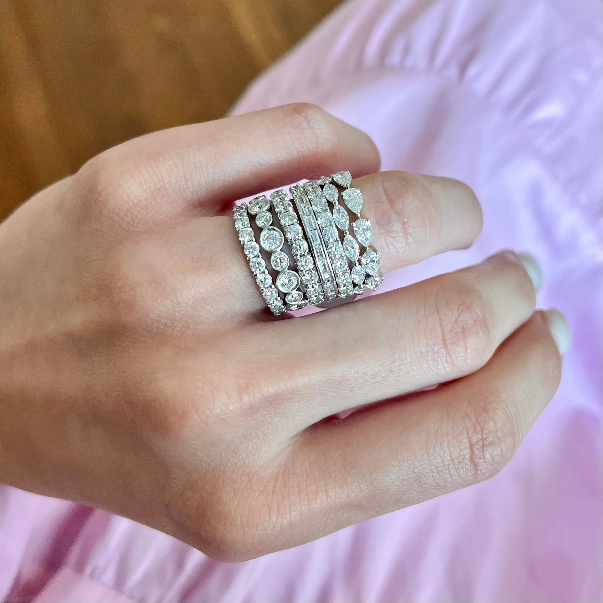 1.07 ctw Diamond Platinum Eternity Band