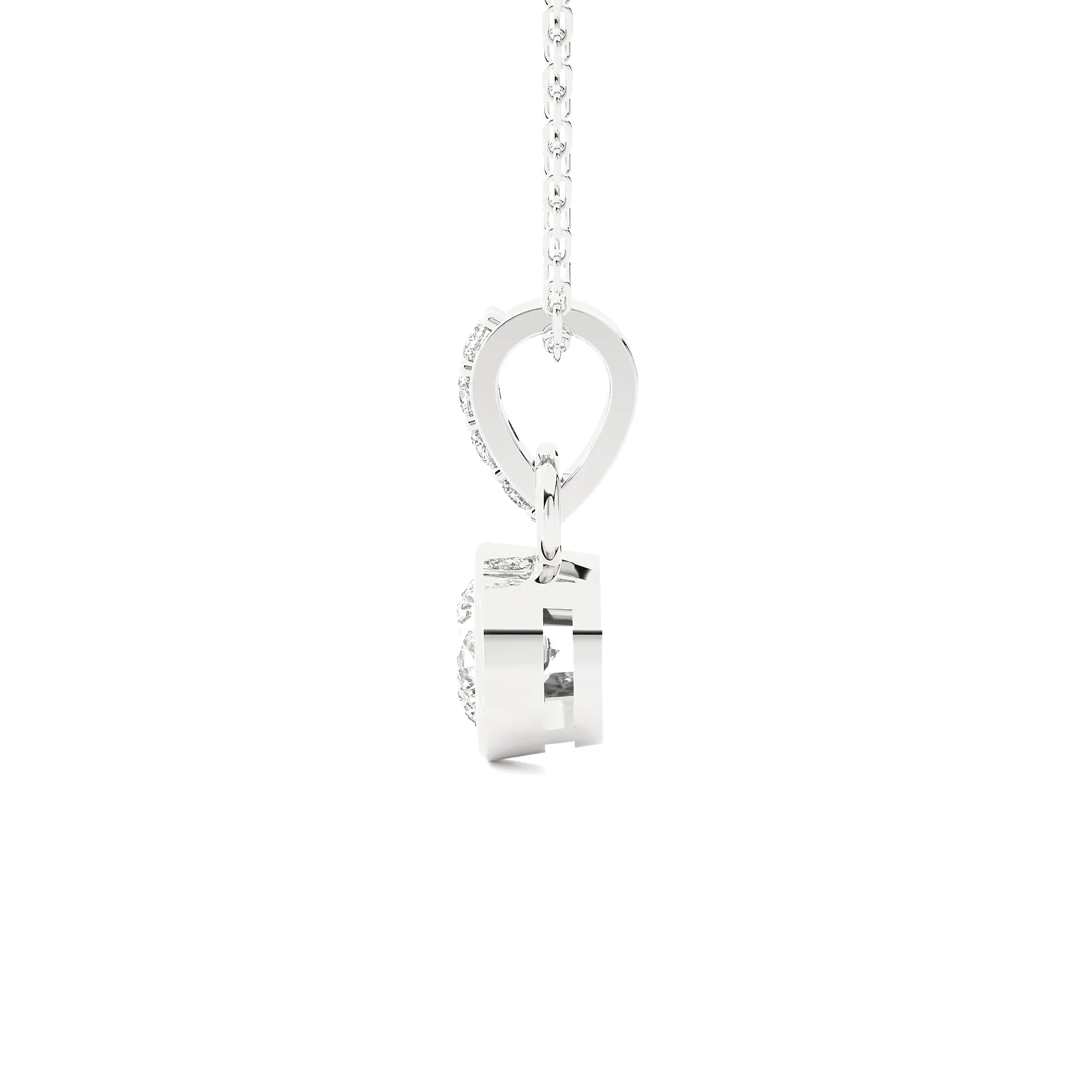 1/2  ctw Round Lab Grown Diamond Solitaire Pendant