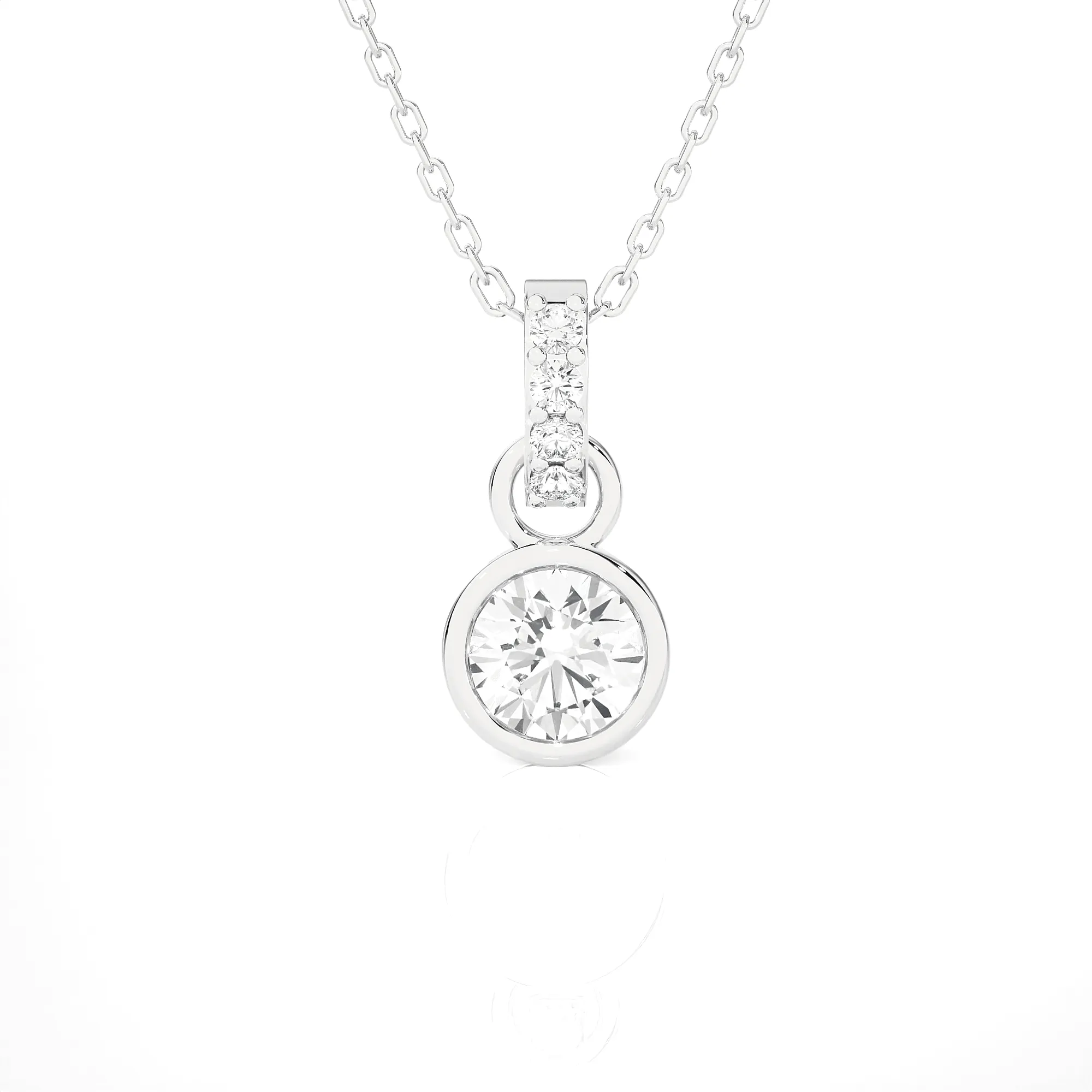 1/2  ctw Round Lab Grown Diamond Solitaire Pendant
