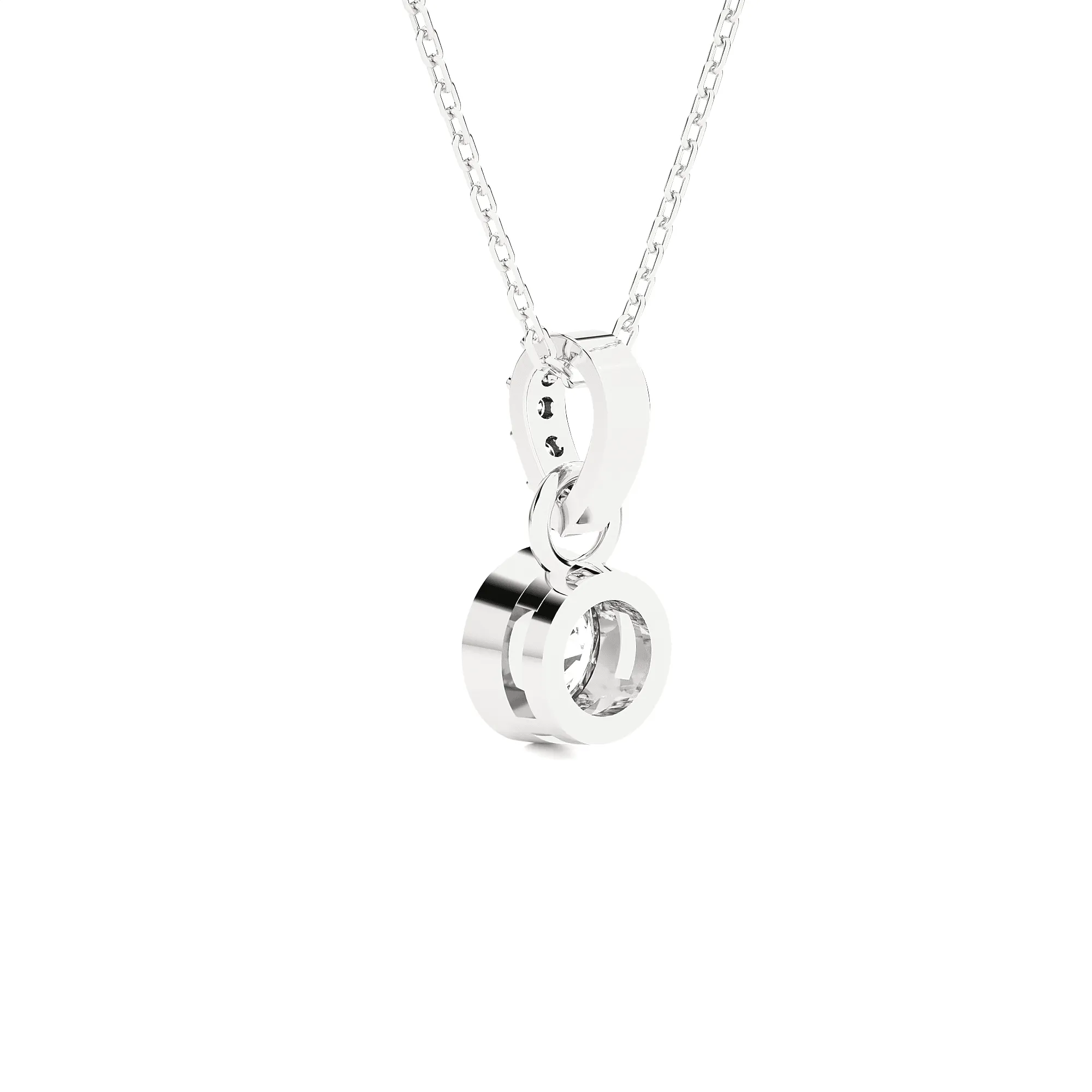 1/2  ctw Round Lab Grown Diamond Solitaire Pendant
