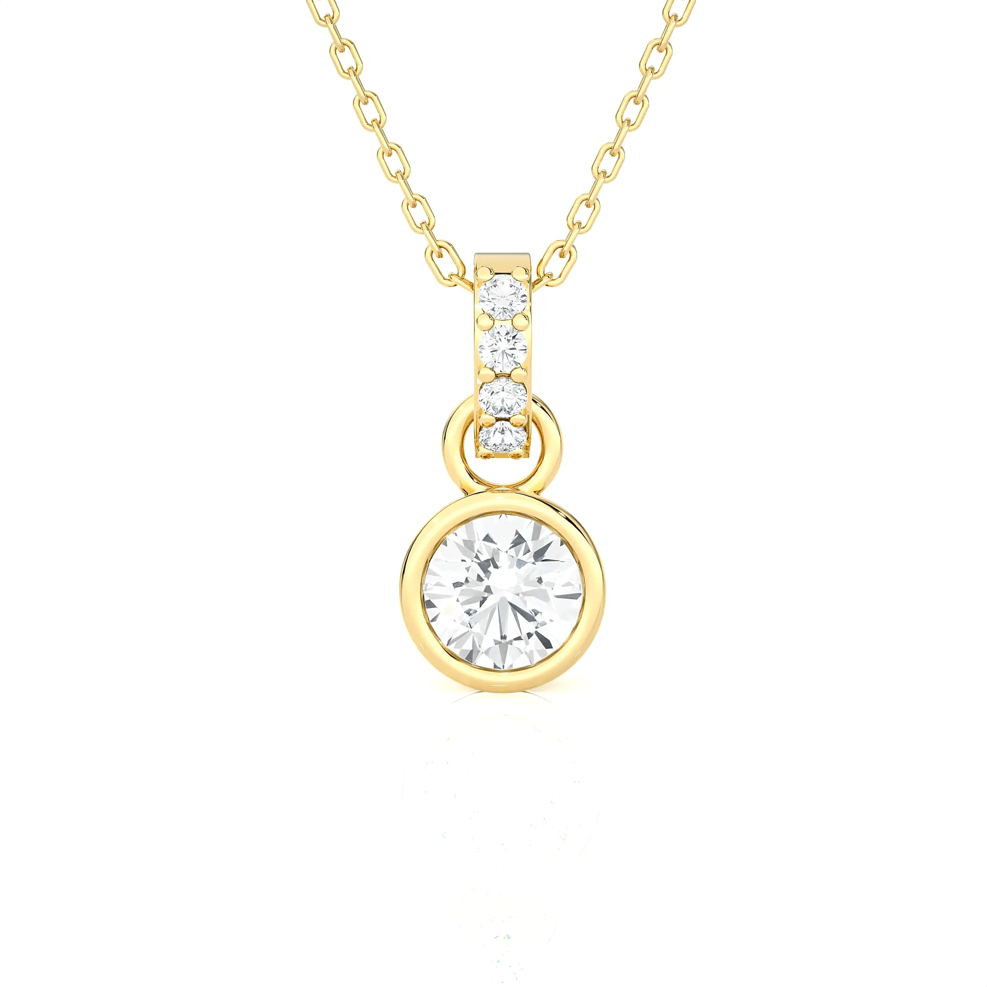1/2  ctw Round Lab Grown Diamond Solitaire Pendant