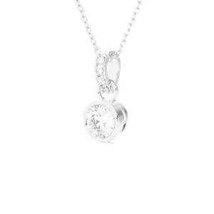 1/2  ctw Round Lab Grown Diamond Solitaire Pendant