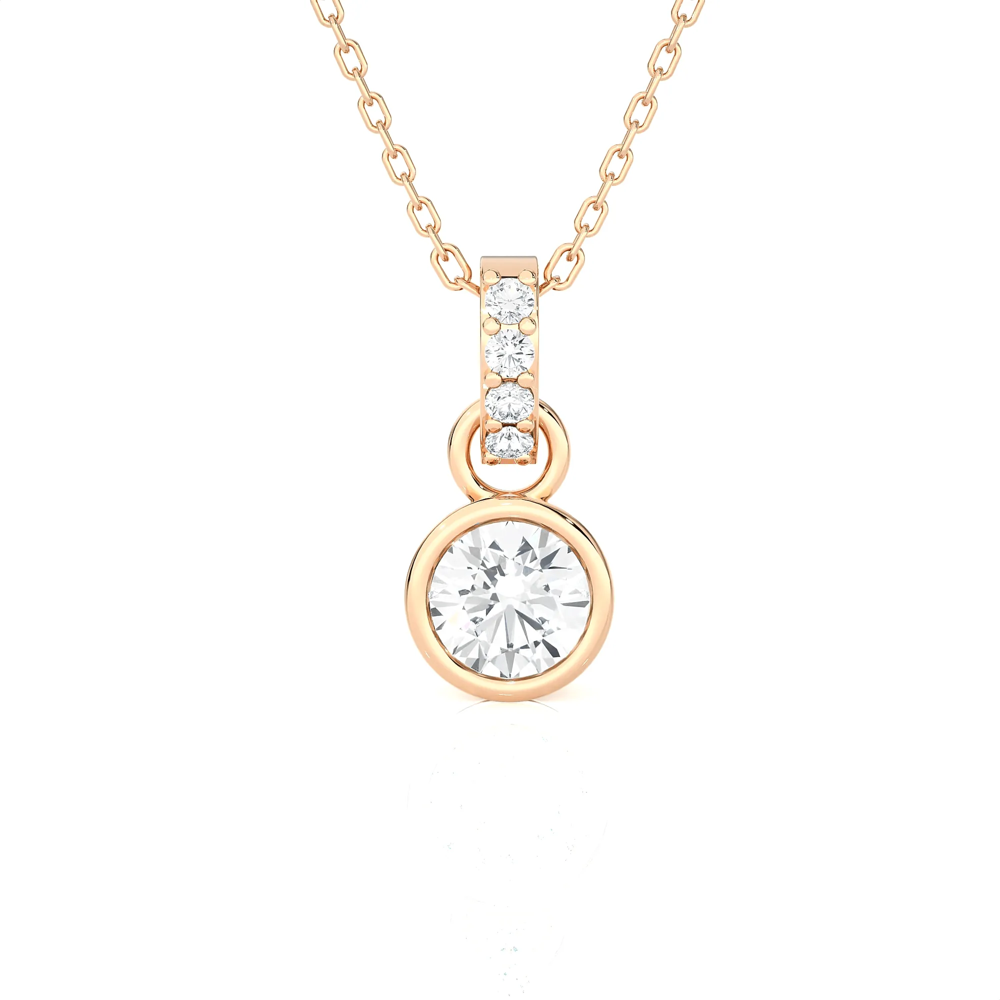 1/2  ctw Round Lab Grown Diamond Solitaire Pendant