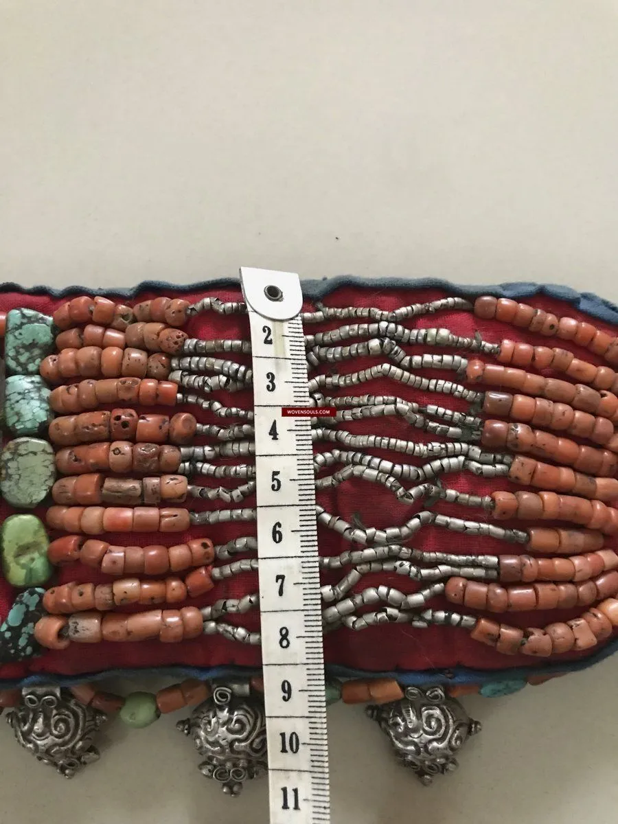1281 SOLD Rare Old Ladakh Heirloom Jewelry with Gold Gilt