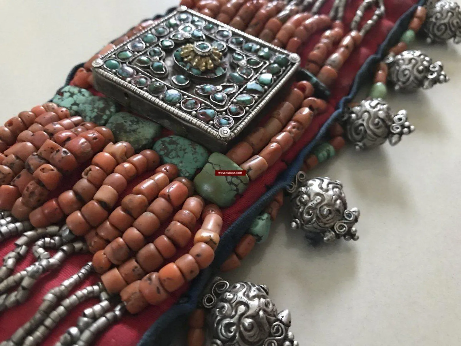 1281 SOLD Rare Old Ladakh Heirloom Jewelry with Gold Gilt
