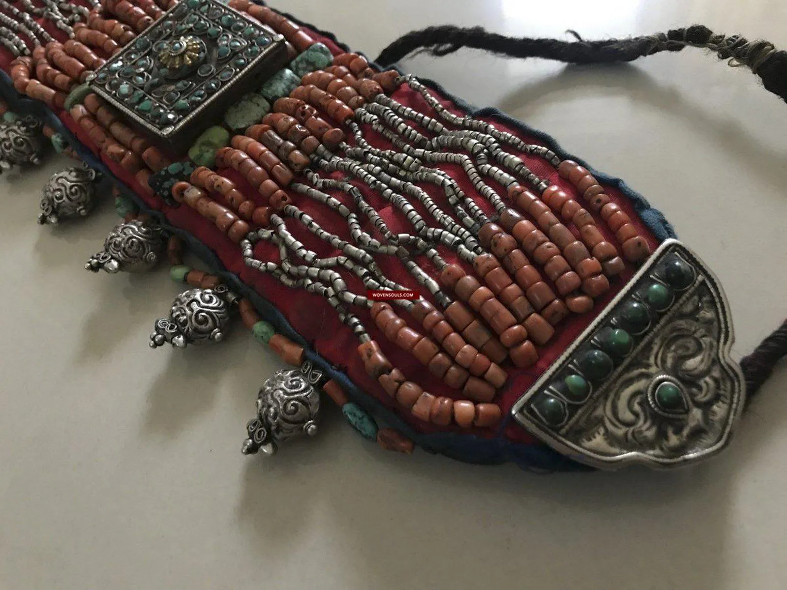 1281 SOLD Rare Old Ladakh Heirloom Jewelry with Gold Gilt