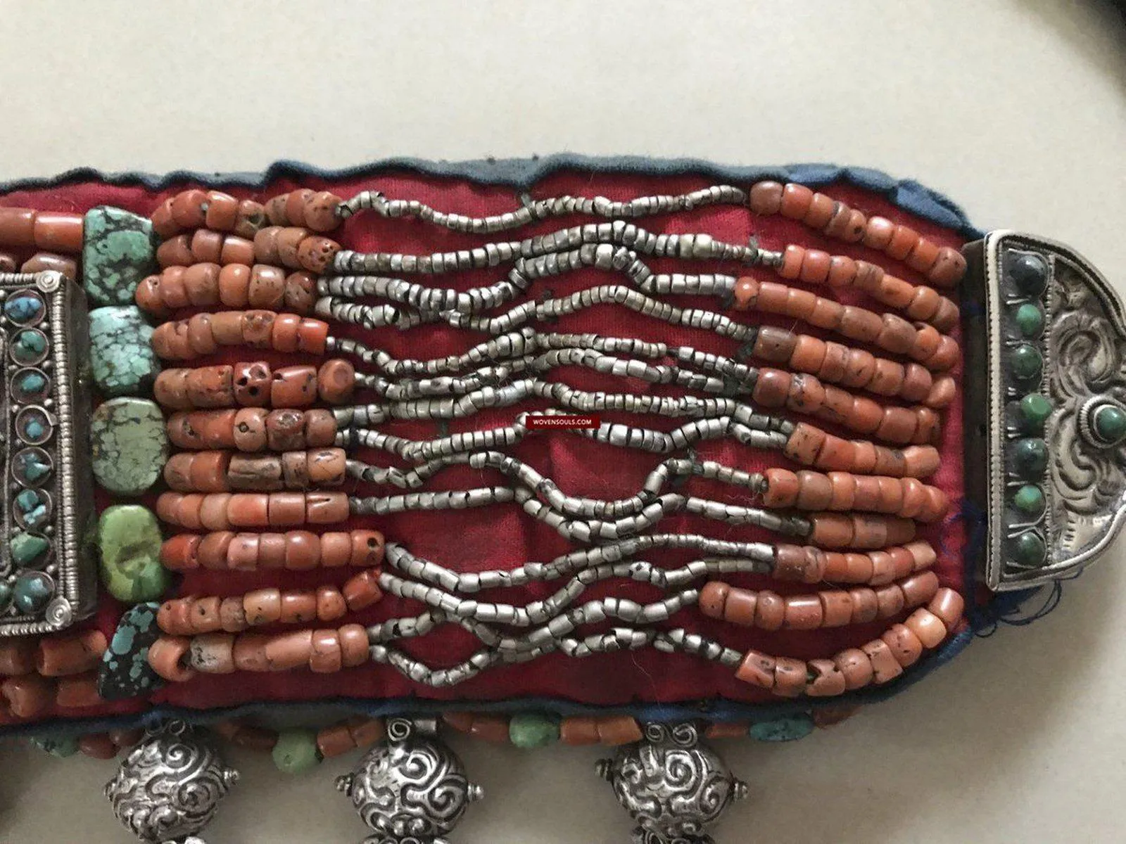 1281 SOLD Rare Old Ladakh Heirloom Jewelry with Gold Gilt