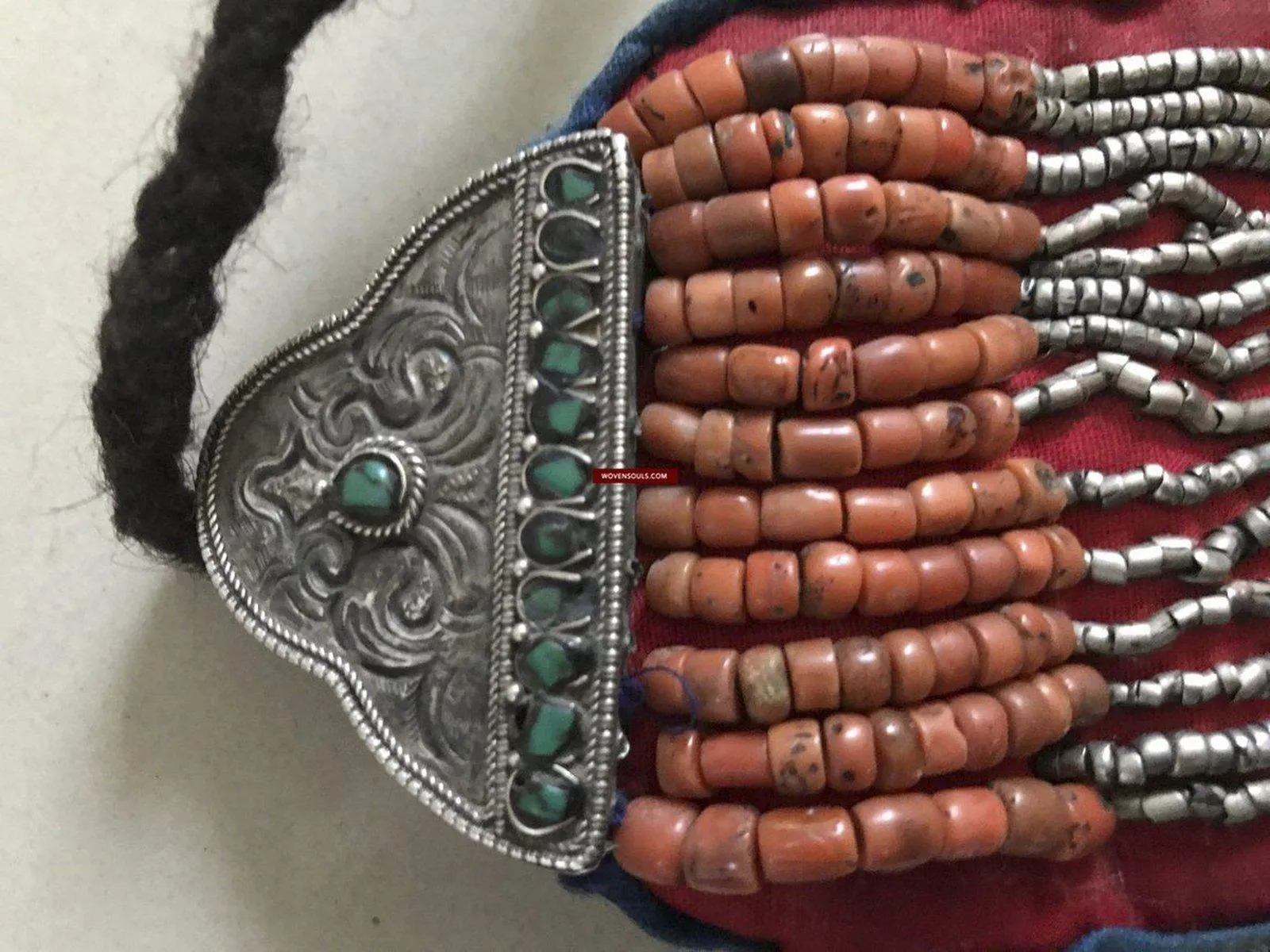 1281 SOLD Rare Old Ladakh Heirloom Jewelry with Gold Gilt