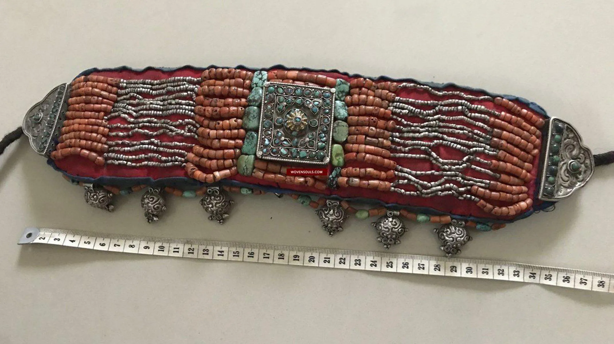 1281 SOLD Rare Old Ladakh Heirloom Jewelry with Gold Gilt