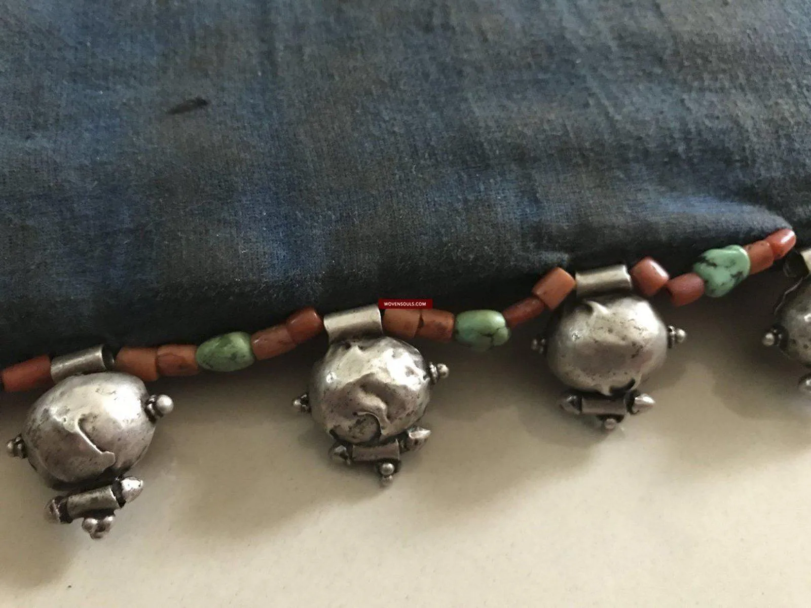 1281 SOLD Rare Old Ladakh Heirloom Jewelry with Gold Gilt