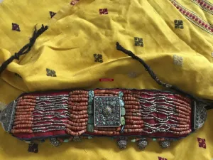 1281 SOLD Rare Old Ladakh Heirloom Jewelry with Gold Gilt