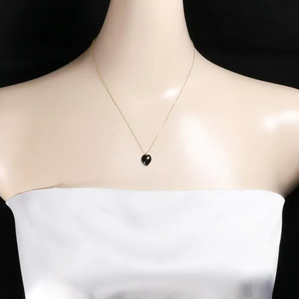 14K Yellow Gold Black Coral Necklace