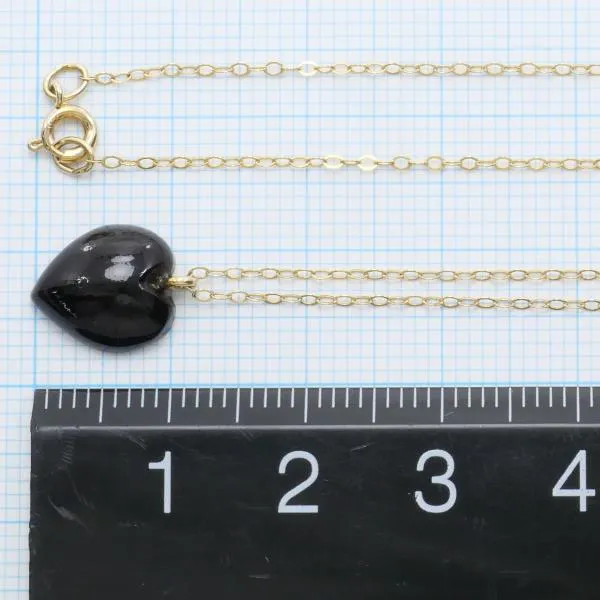14K Yellow Gold Black Coral Necklace