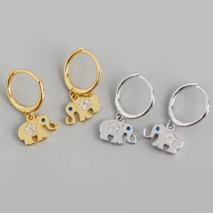 18K Gold-Filled Elephant Hoop Earrings