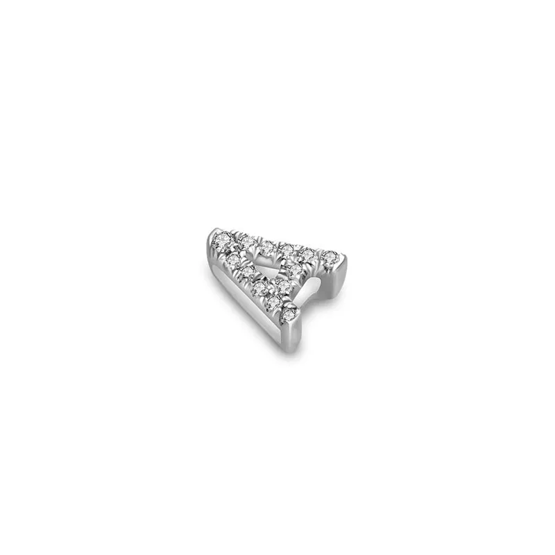 18k Gold Initial Letter "A" Diamond Pendant