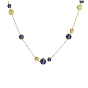 18K Yellow Gold Lapis Lazuli Necklace