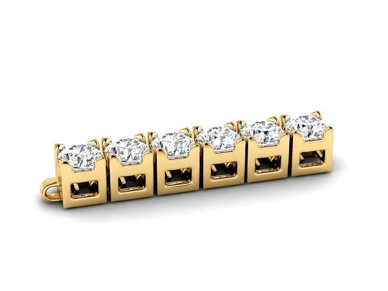 2.00-12.00 CT Round Cut Lab Grown Diamonds - Tennis Bracelet