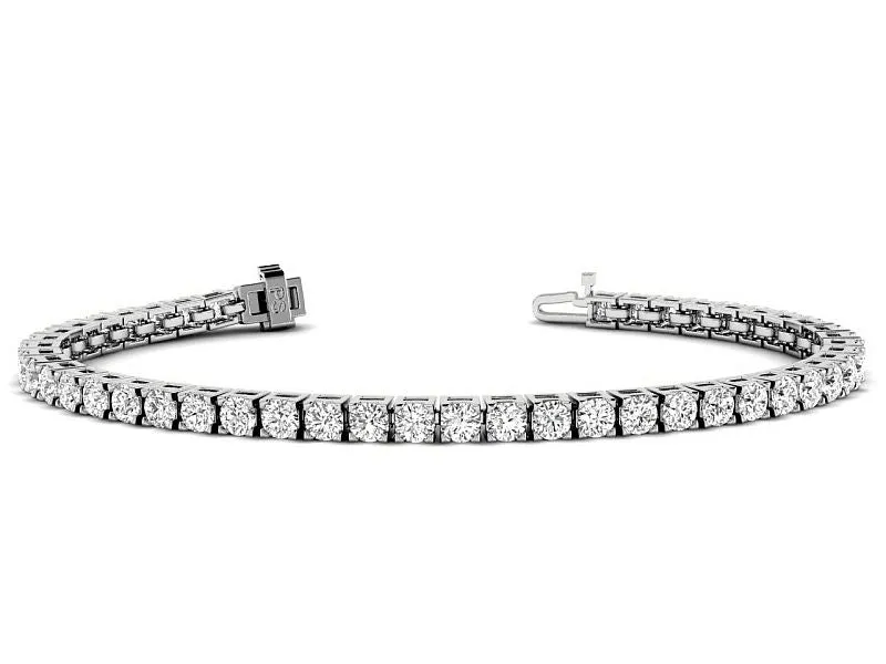2.00-12.00 CT Round Cut Lab Grown Diamonds - Tennis Bracelet