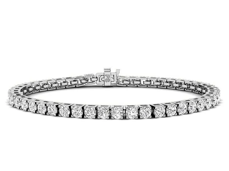 2.00-12.00 CT Round Cut Lab Grown Diamonds - Tennis Bracelet