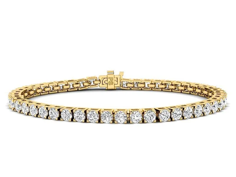 2.00-12.00 CT Round Cut Lab Grown Diamonds - Tennis Bracelet