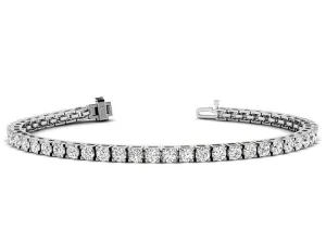 2.00-12.00 CT Round Cut Lab Grown Diamonds - Tennis Bracelet