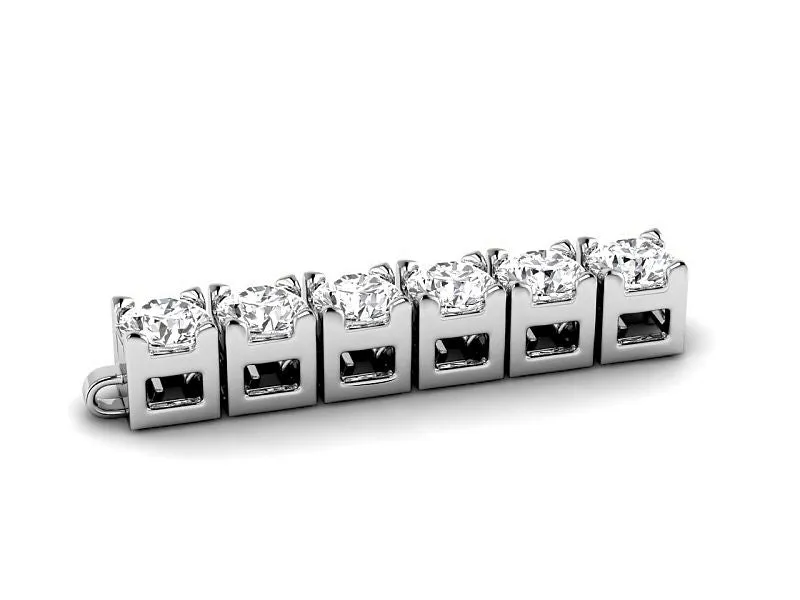 2.00-12.00 CT Round Cut Lab Grown Diamonds - Tennis Bracelet