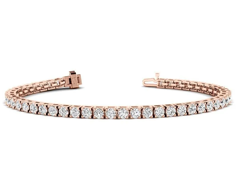 2.00-12.00 CT Round Cut Lab Grown Diamonds - Tennis Bracelet