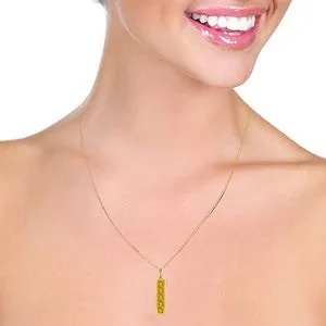 2.25 Carat 14K Solid Yellow Gold Sensible And Still Citrine Necklace