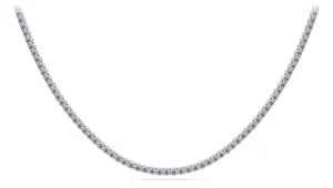 4 Prong Riviera Diamond Necklace with 16.80 ct.(finished) 3.5mm