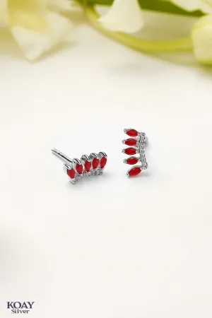 5 Zircons Earring