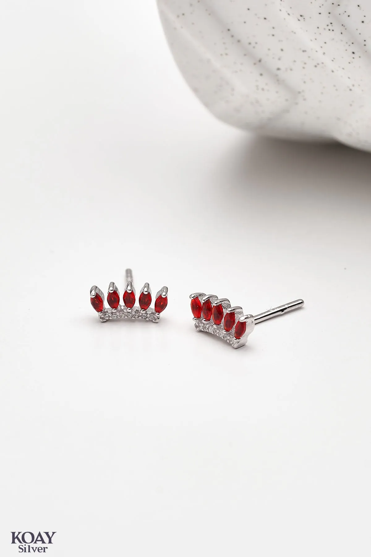5 Zircons Earring