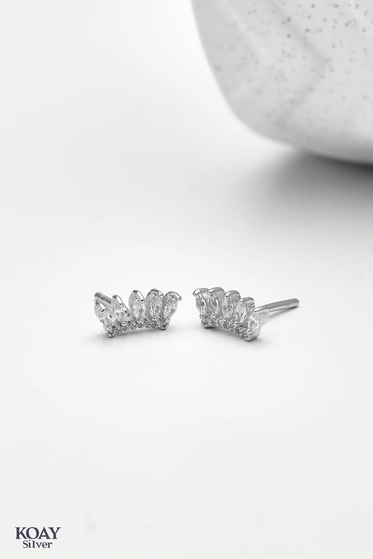 5 Zircons Earring