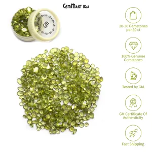 50 Carat Peridot Mix Shape Wholesale Loose Gemstones