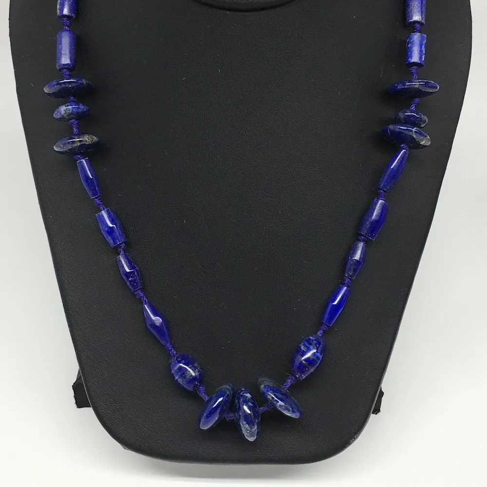 51.9g, 10mm-19mm Natural Lapis Lazuli Bead Mixed Shaped Strand, 29 Beads,LPB142