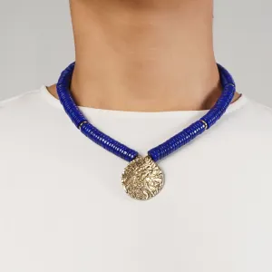 A-Grade Lapis Lazuli Discs with Brass Center