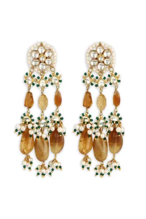 Amber Ahmedabadi Earrings- Green