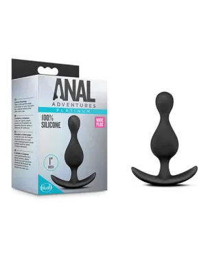Anal Adventures Platinum Wave Plug Black