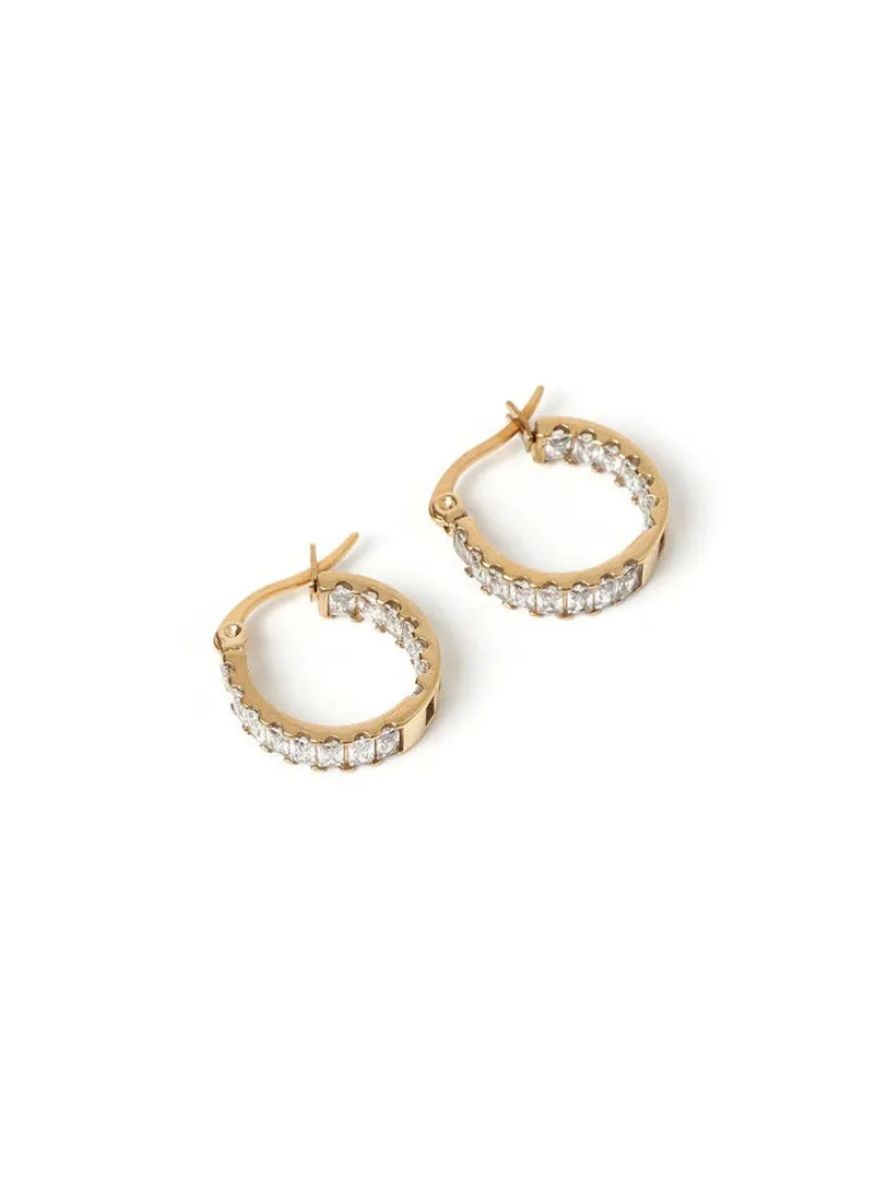 Arms of Eve Magenta Earrings in Stone