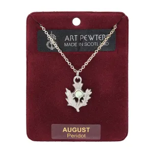 Art Pewter Thistle Pendant August