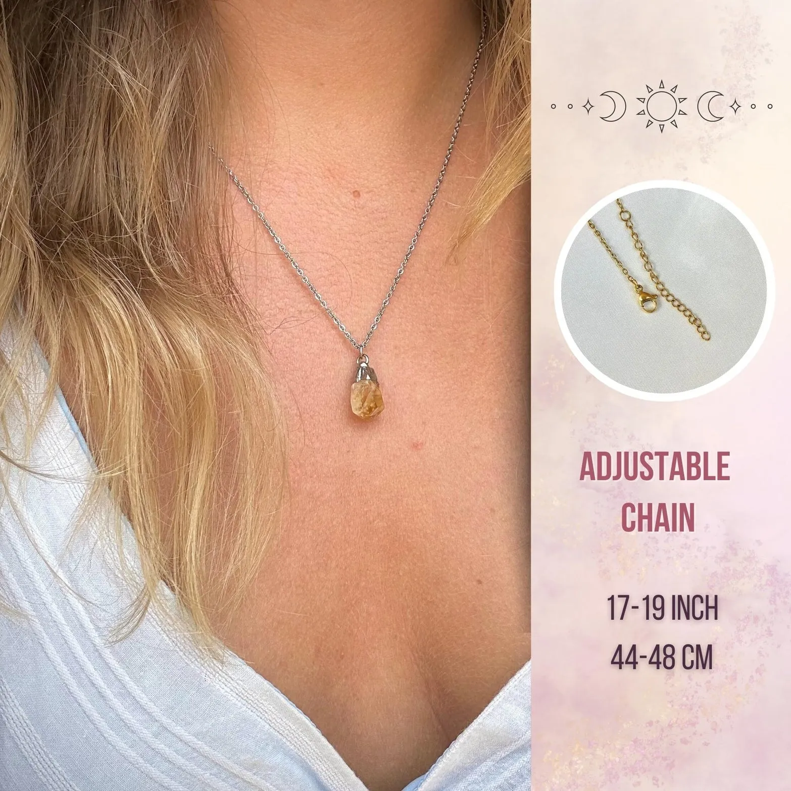 Aryenne Raw Lapis Lazuli Crystal Gold Necklace