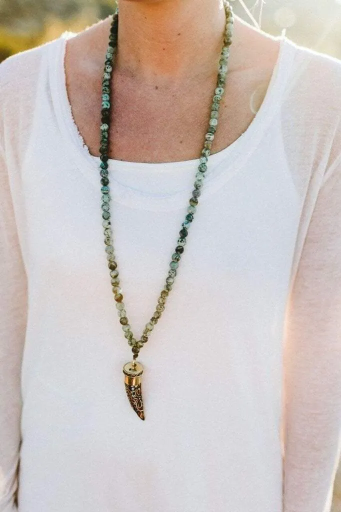 Awaken the Soul Necklace with African Turquoise
