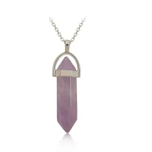 Bi - Point Gemstone Pendants - Amethyst