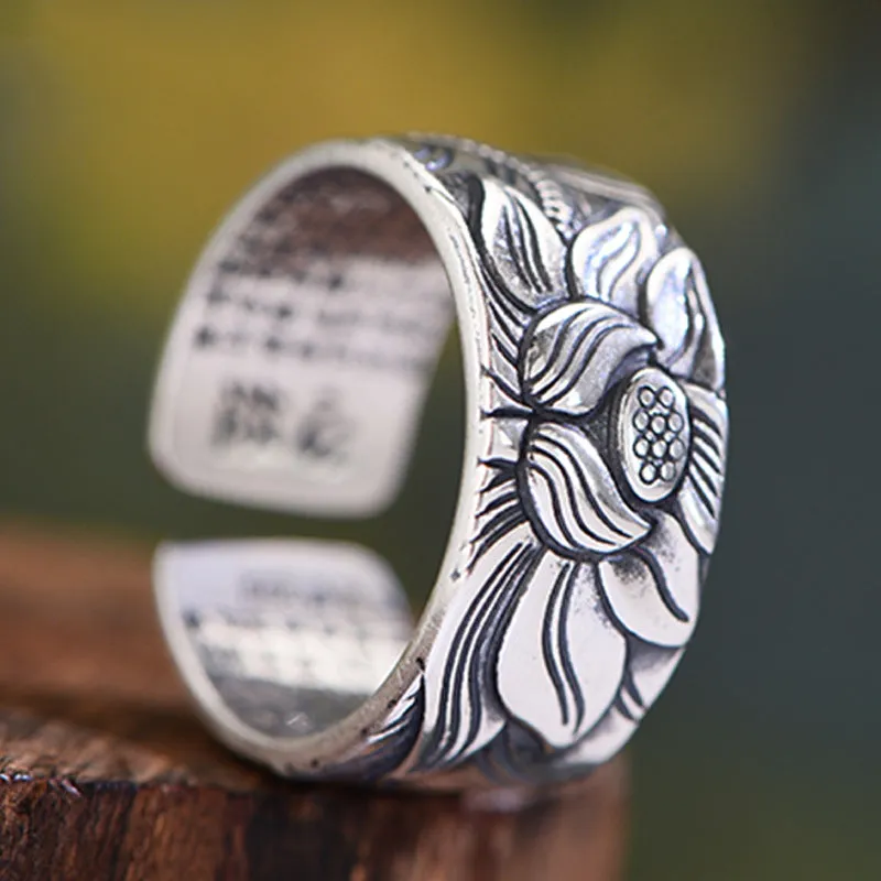 Buddhism Jewelry Like Vintage And Old Real Silver Plated Prajna Paramita Heart Sutra
