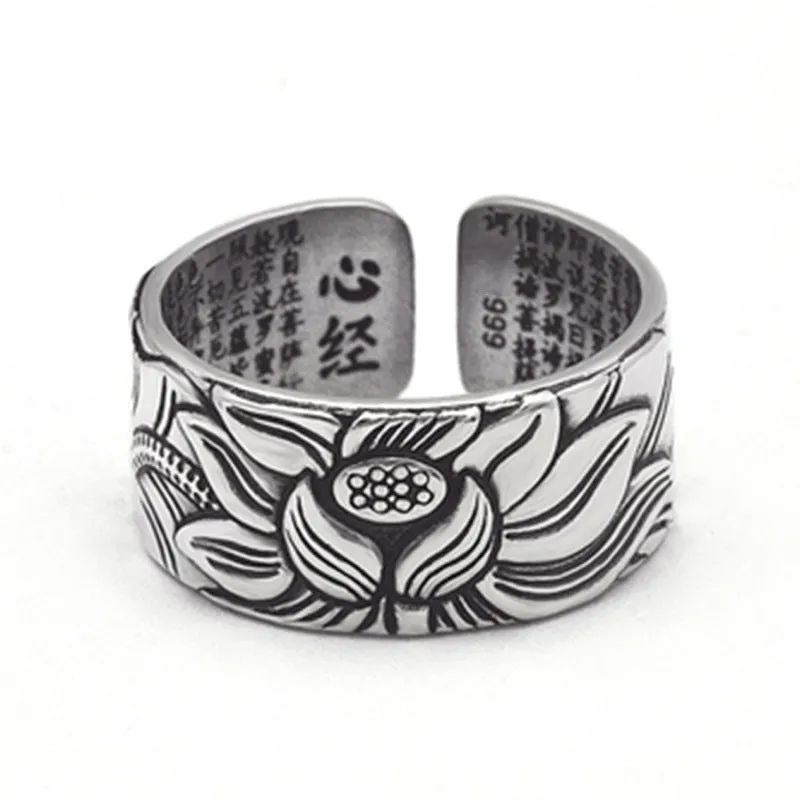 Buddhism Jewelry Like Vintage And Old Real Silver Plated Prajna Paramita Heart Sutra