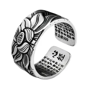 Buddhism Jewelry Like Vintage And Old Real Silver Plated Prajna Paramita Heart Sutra