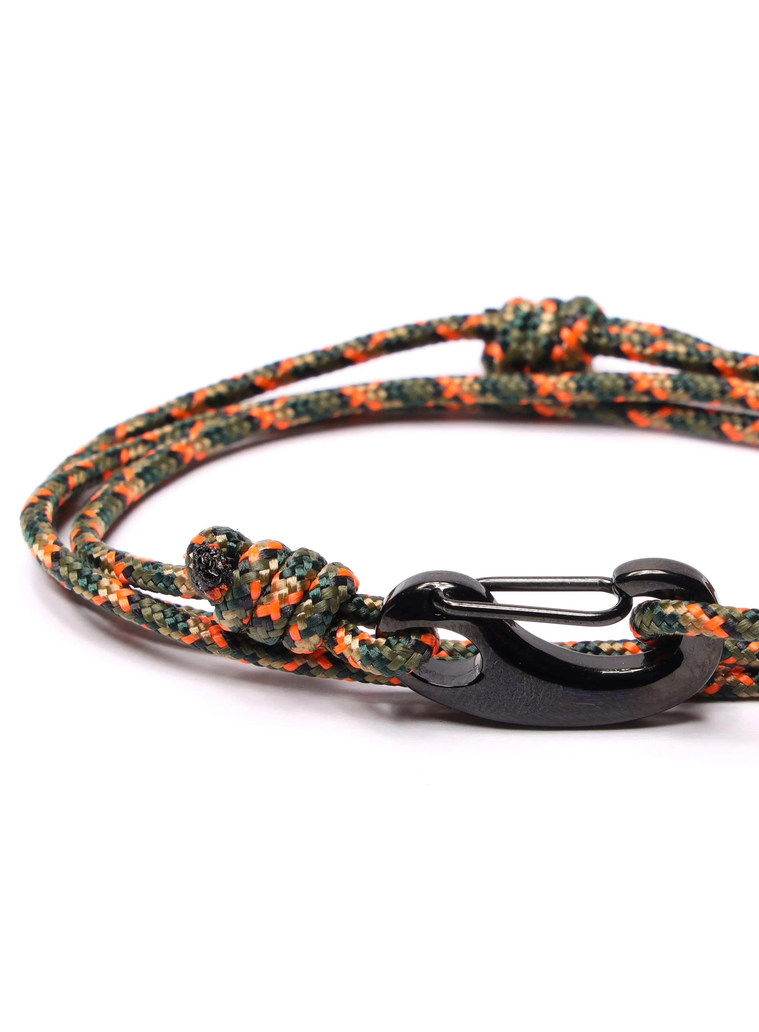 Camo Tactical Cord Bracelet for Men (Black Clasp - 011K)