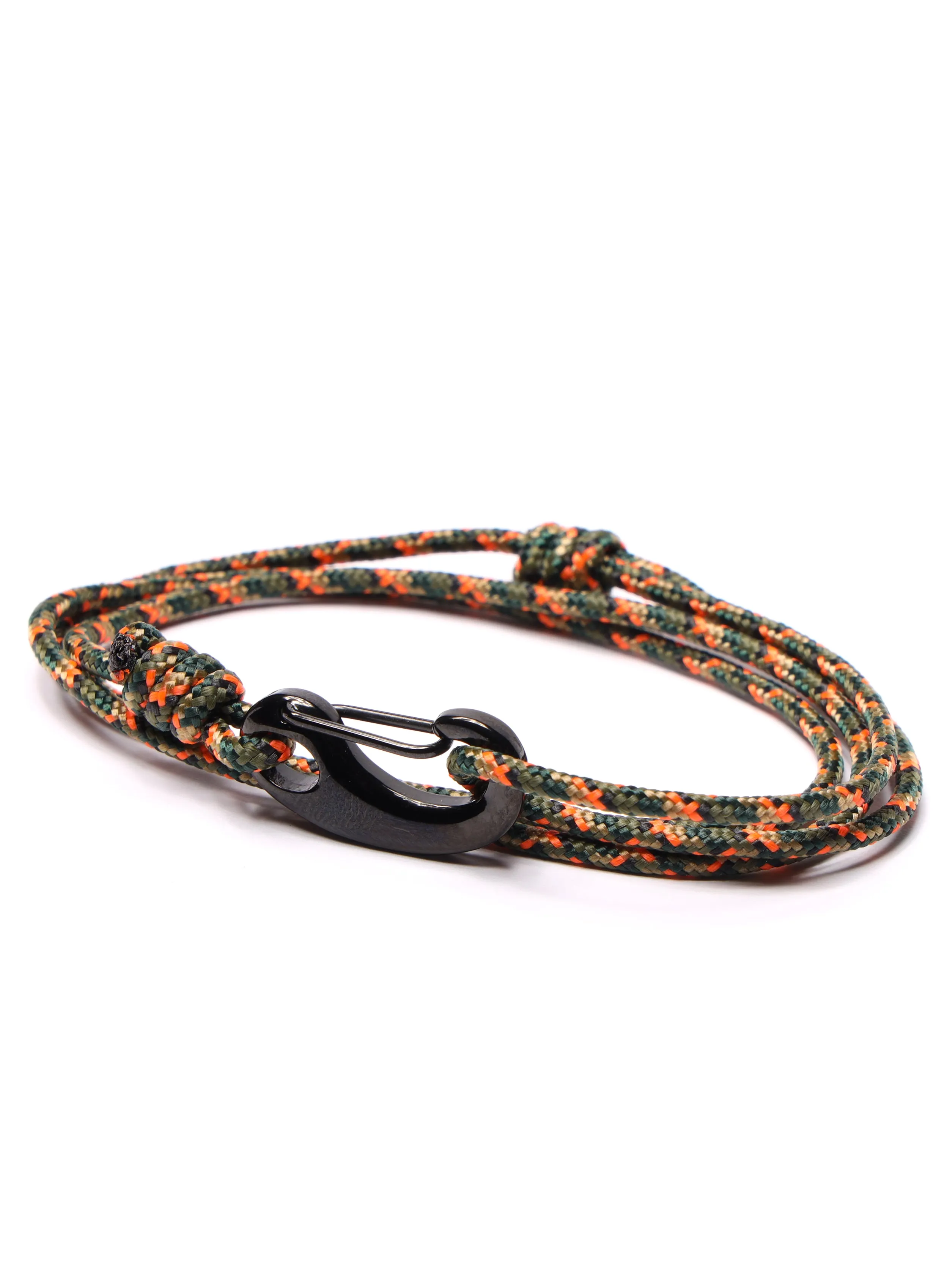 Camo Tactical Cord Bracelet for Men (Black Clasp - 011K)