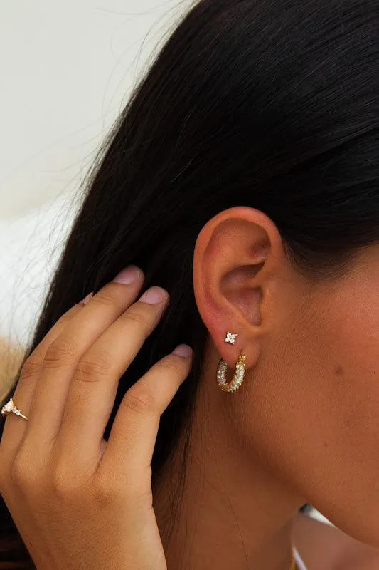 Capri Crystal Flower Studs