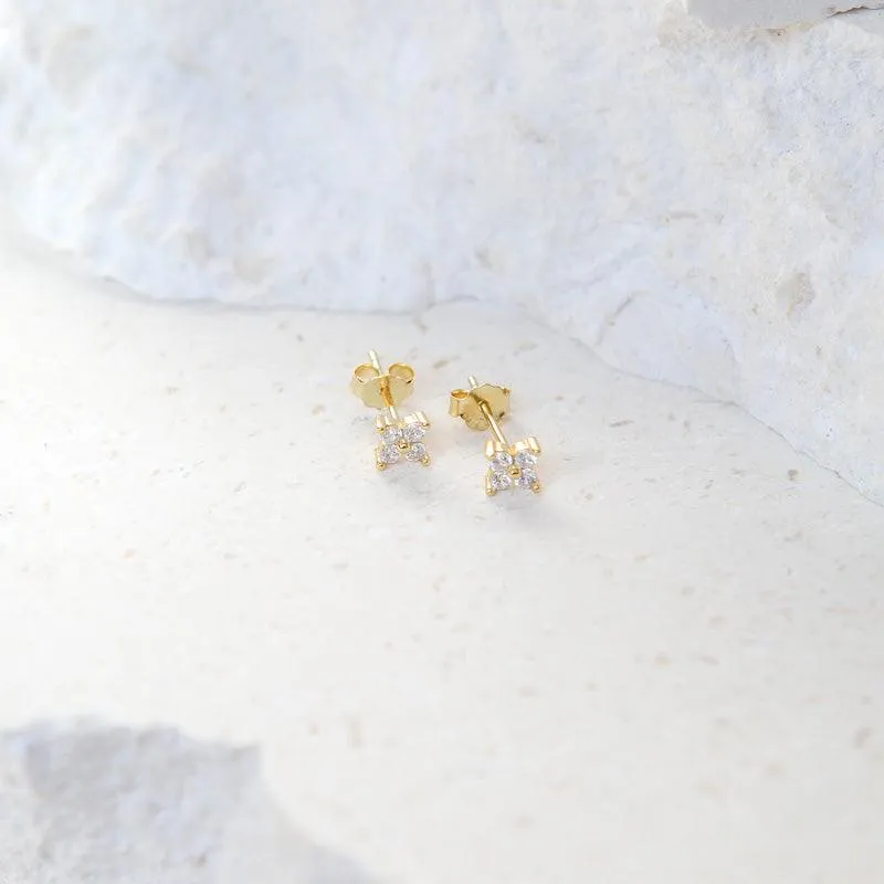 Capri Crystal Flower Studs
